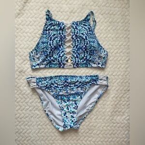 Lilly Pulitzer Two Piece Swimsuit Call My Shell Phone